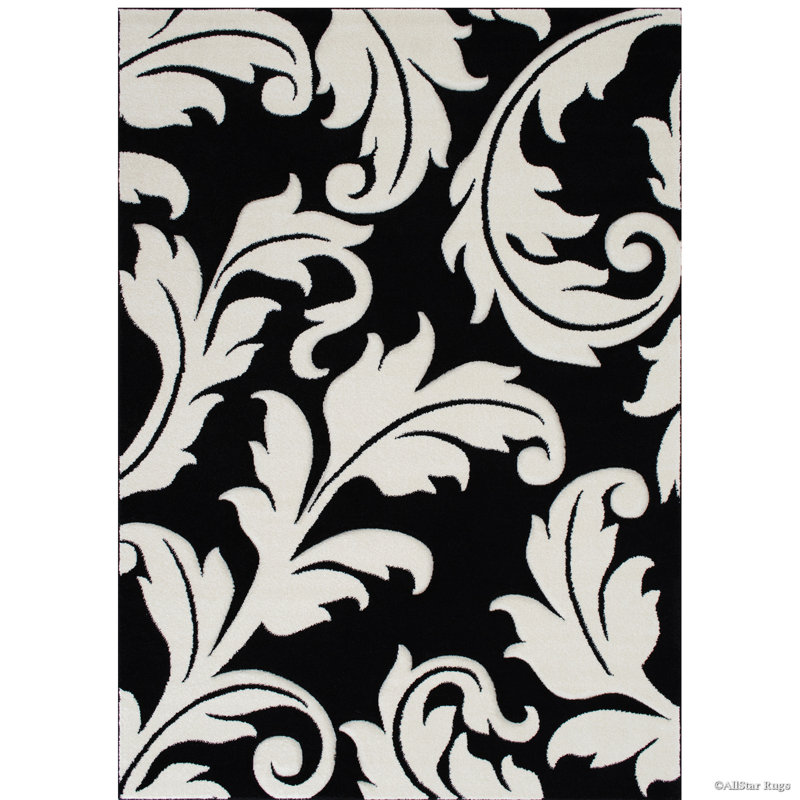 Fleur De Lis Living Chewelah Performance Black Rug & Reviews Wayfair